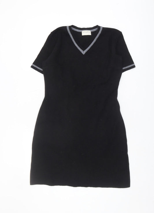 Bay Trading Women's Black T-Shirt Dress Size 12