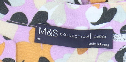 Brand and care label for Marks & Spencer Petite Floral Dress, size 10, Multicoloured