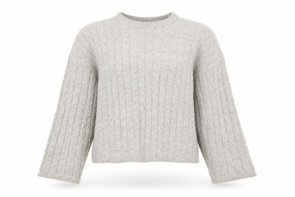 H&M Women's Beige Chunky Knit Jumper, Size S