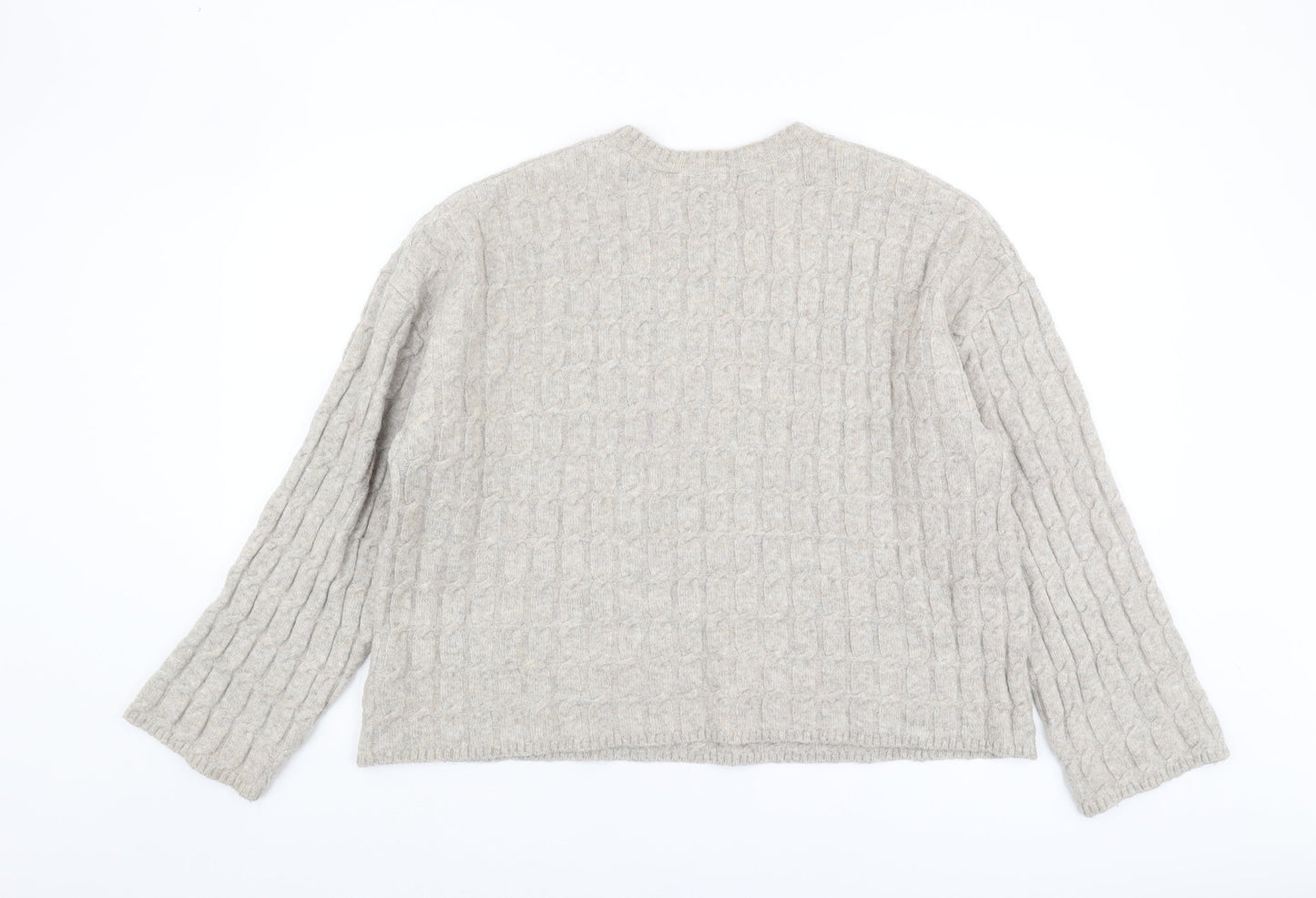 H&M Women's Beige Chunky Knit Jumper, Size S