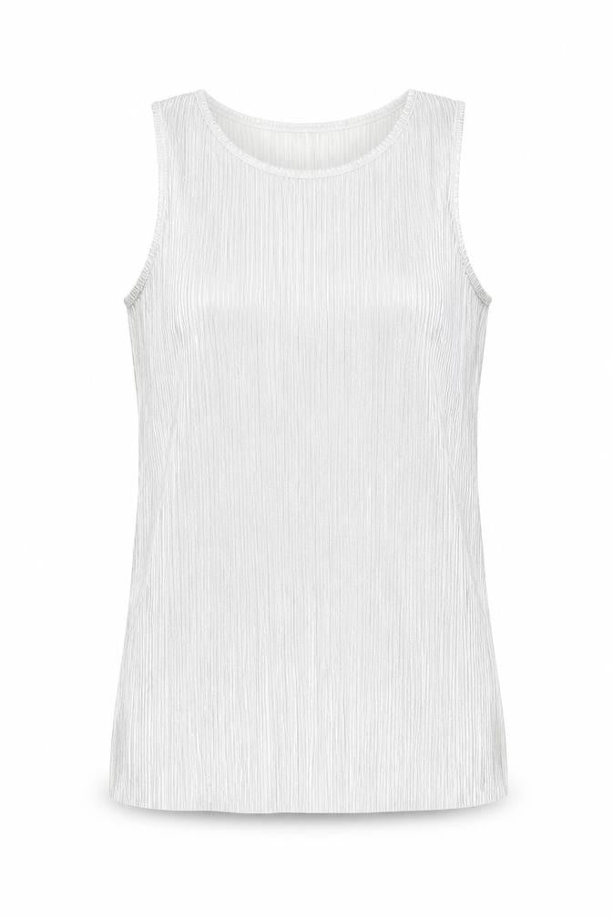 Next Women's White Tank Top, Size 8, Polyester Fabric