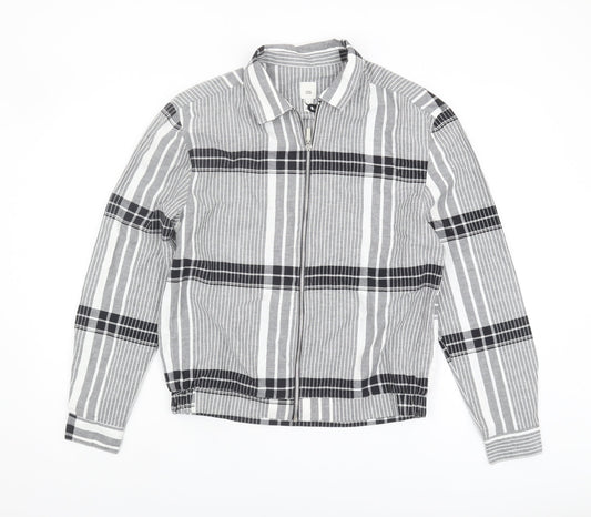 River Island Men's Grey Striped Jacket S