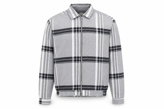 River Island Men's Grey Striped Jacket S