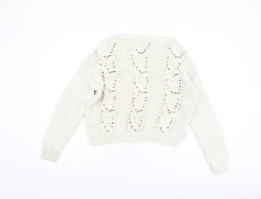 Marks and Spencer Women's Ivory Pullover Jumper Size 14