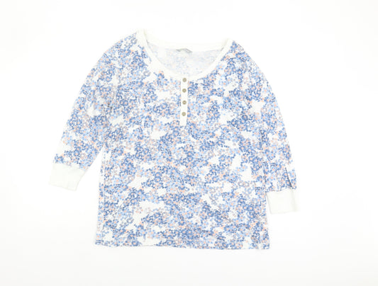 Marks and Spencer Women's Floral Henley Blouse 12