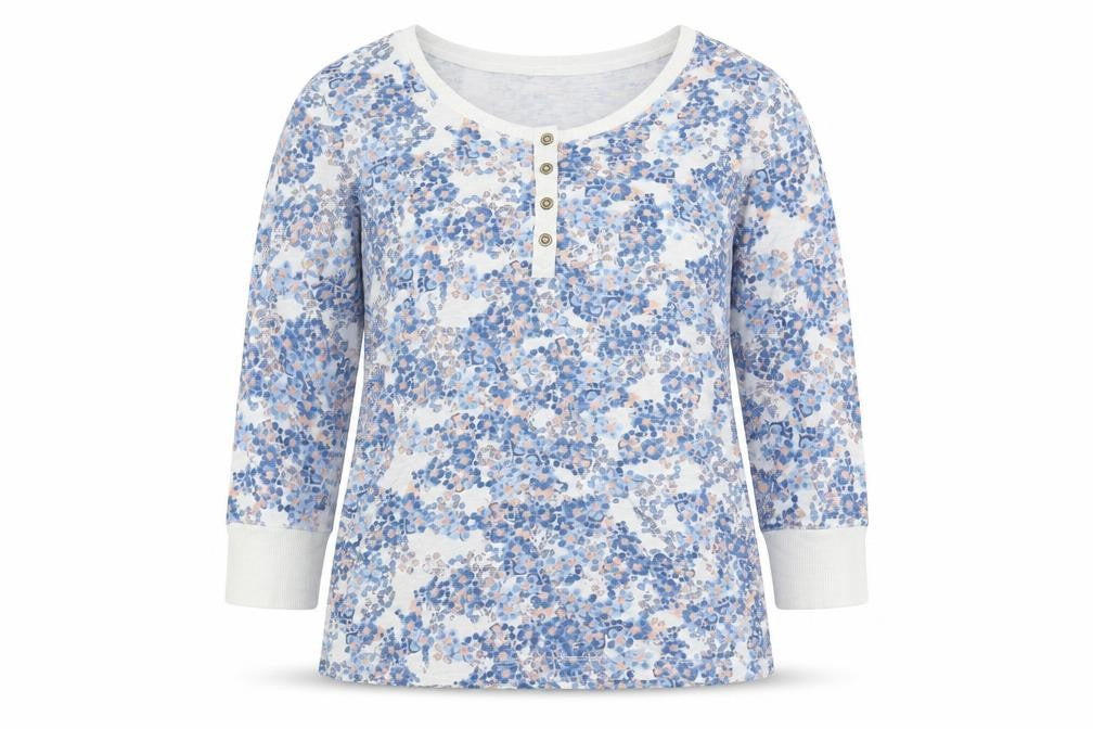 Marks & Spencer Women's Floral Henley Blouse 12