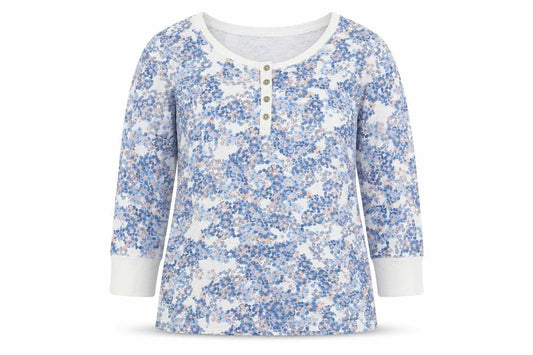 Marks and Spencer Women's Floral Henley Blouse 12