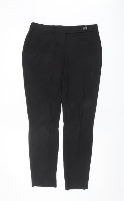 Next Women's Black Straight-Leg Trousers Size 8
