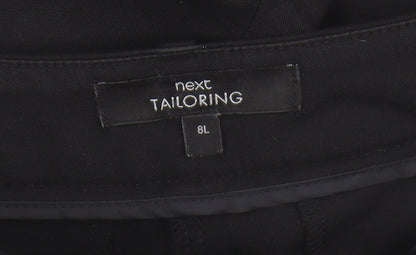 Next Women's Black Straight-Leg Trousers Size 8