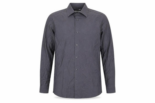 Next Men's Grey Long Sleeve Button-Up Shirt - Size 15.5