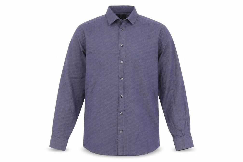 Marks & Spencer Men's Blue Geometric Shirt
