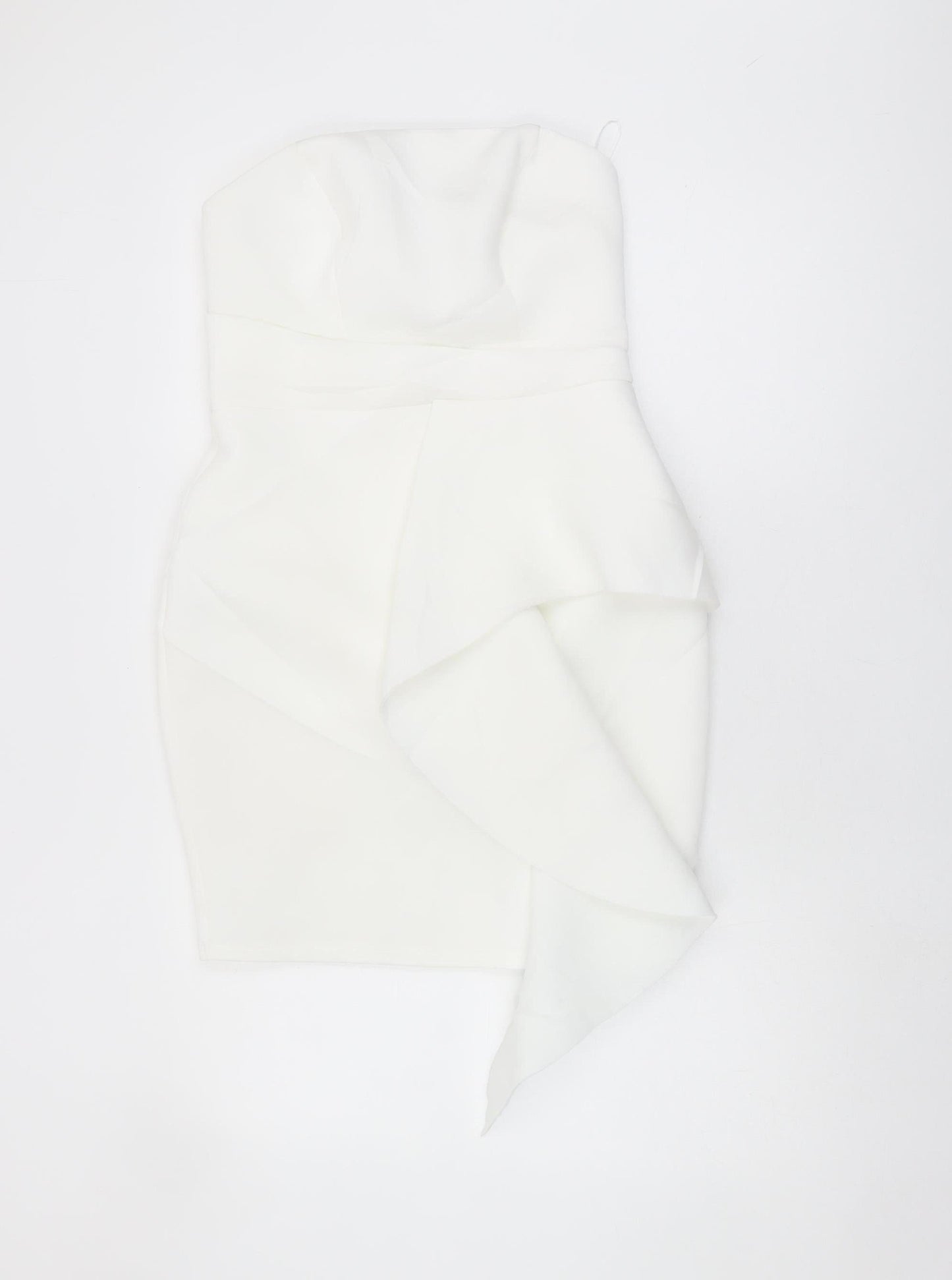 Lipsy Women's White Strapless Bodycon Dress Size 12