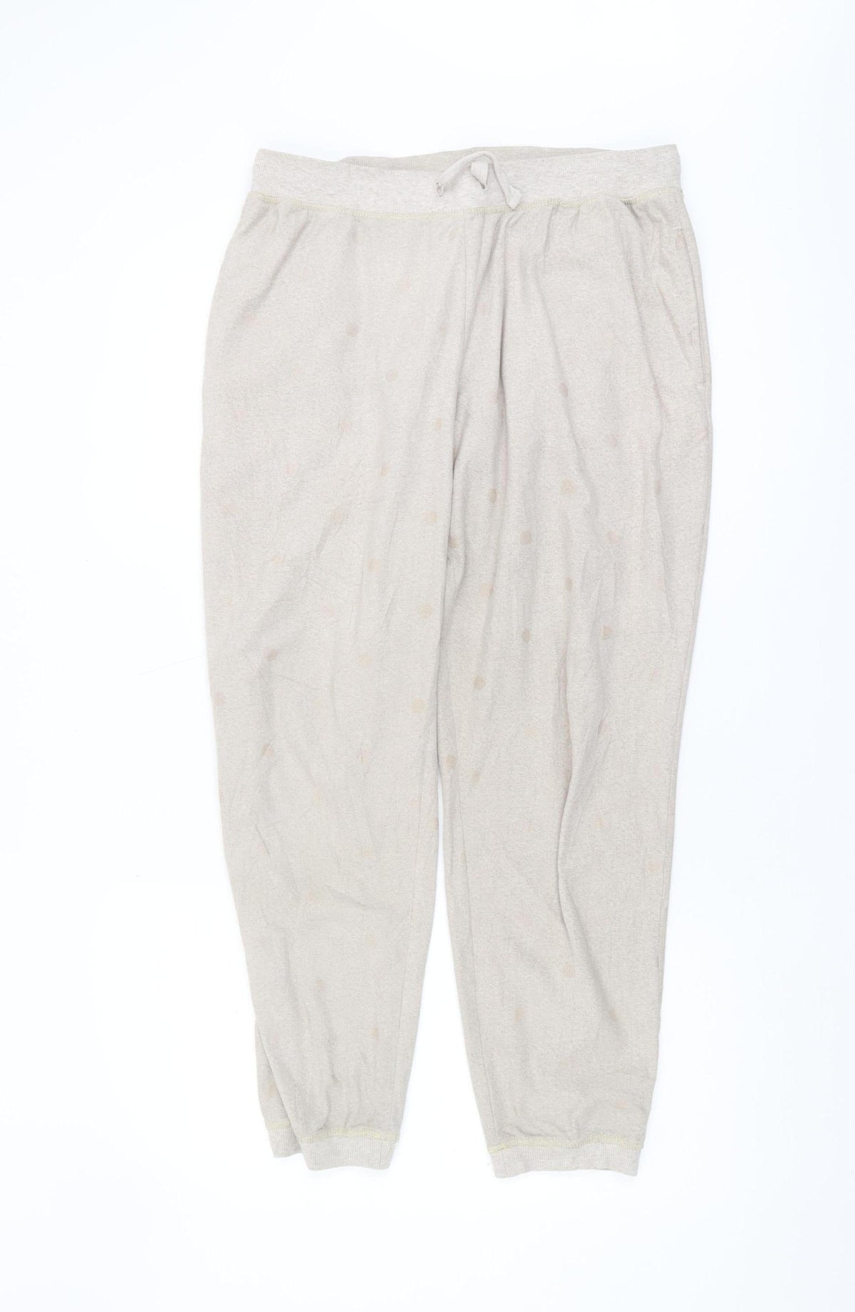 Next Women's Beige Polka Dot Joggers M