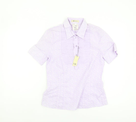 Nadine H Women's Purple Floral Blouse, Size 10