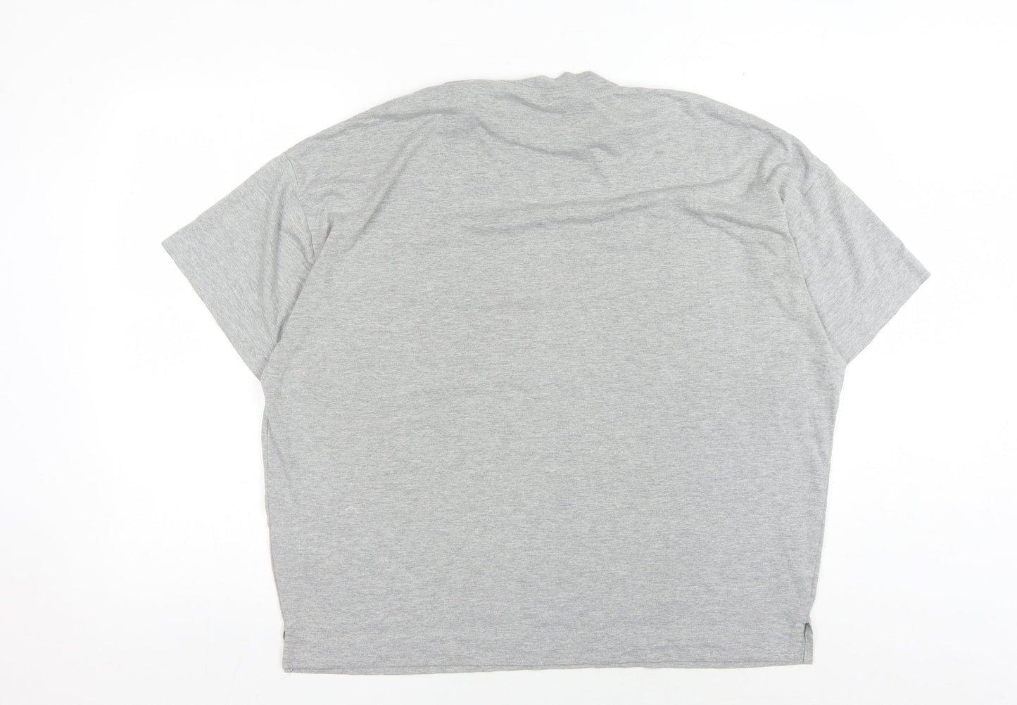 Collusion Grey Mock Neck T-Shirt M