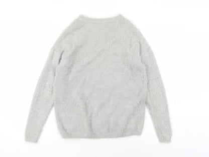 Preloved Disney Women's Grey XS Mickey Mouse Jumper - Back
