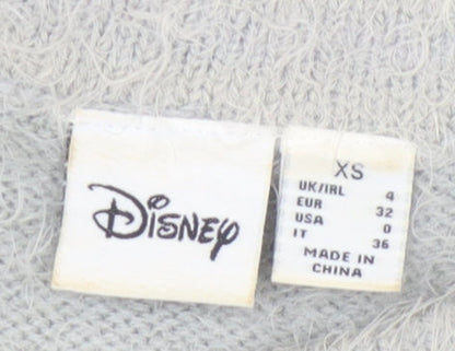 Preloved Disney Women's Grey XS Mickey Mouse Jumper - Detail