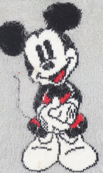 Preloved Disney Women's Grey XS Mickey Mouse Jumper - Label