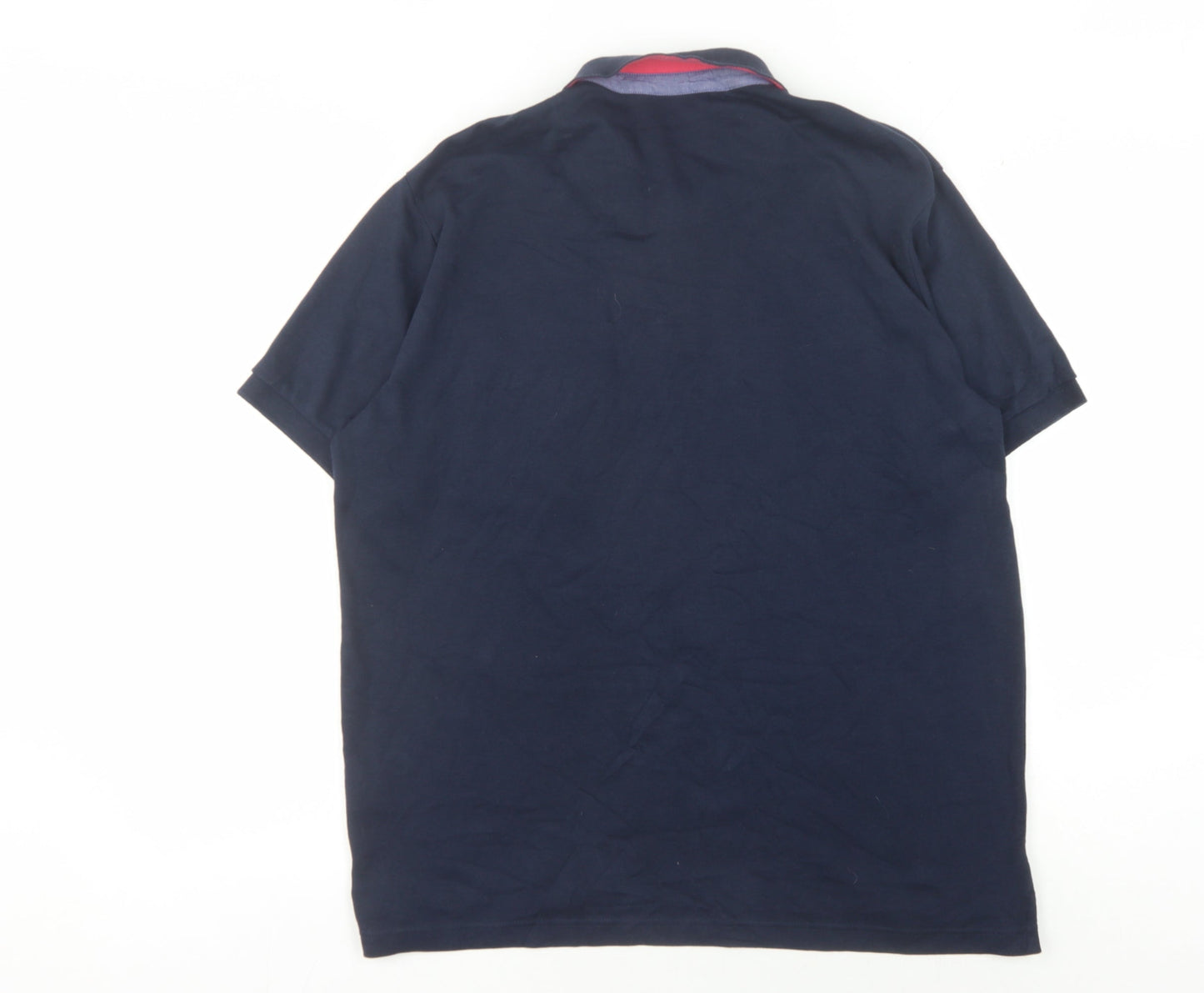Peter Gribby Men's Blue Polo Shirt Size L Button Accents