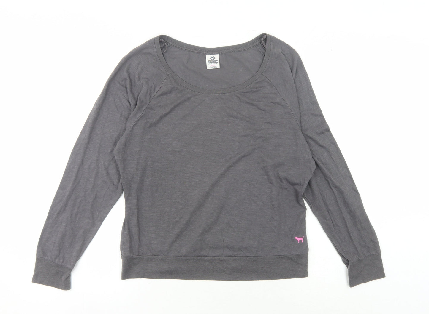 Victoria's Secret PINK Women's Grey T-Shirt M, Casual Elegance