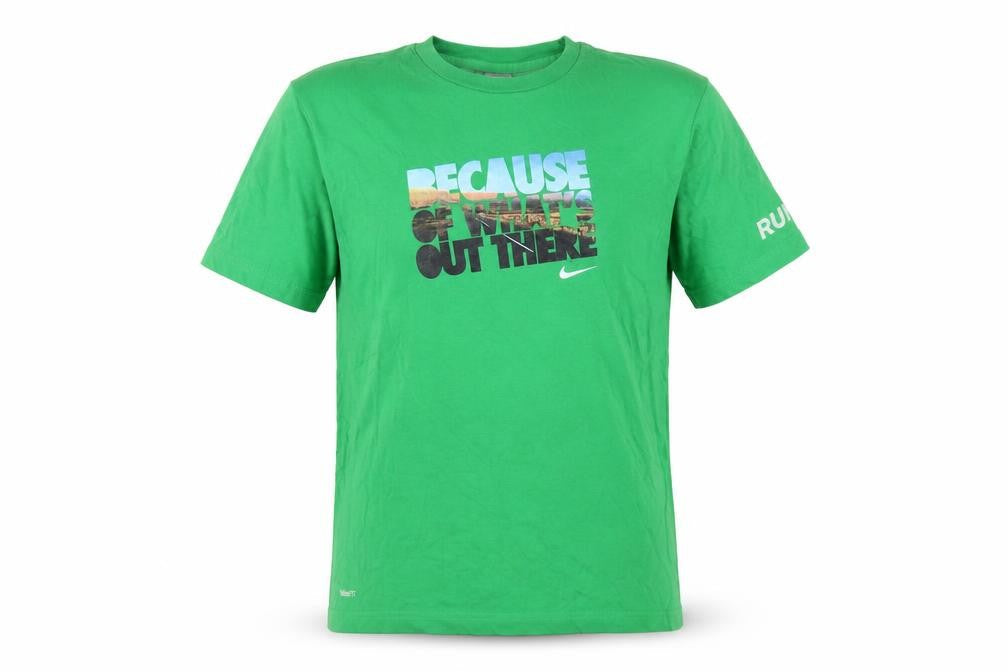 Nike Men's Green Graphic Print T-Shirt Size S