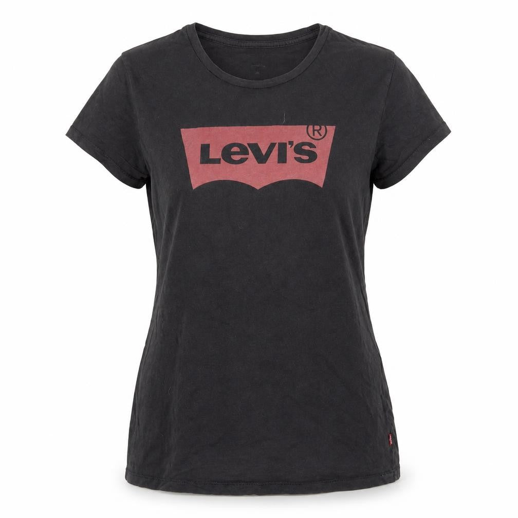 Levi's Women's Black T-Shirt, Size M, Crew Neck