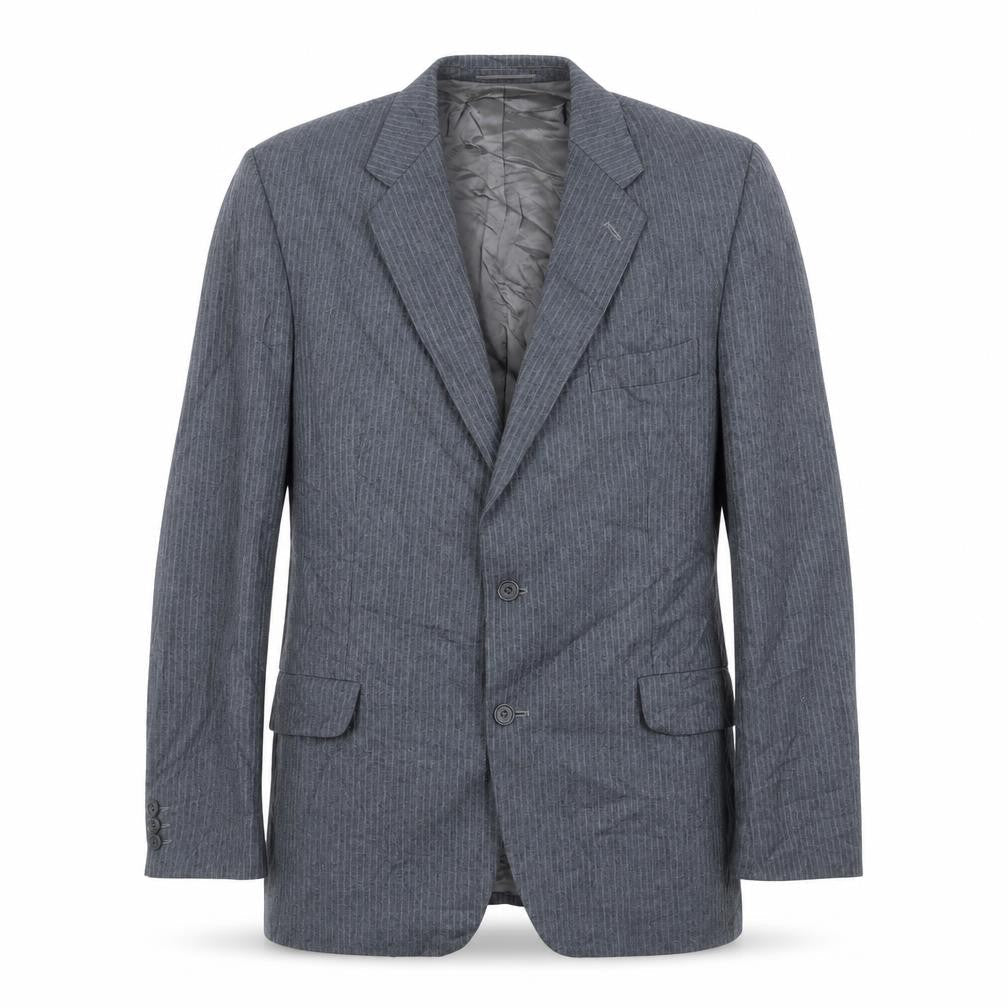 Magee Men's Grey Striped Wool Blazer Jacket 44R