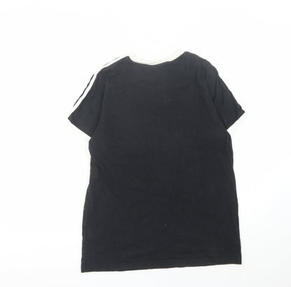 Back view of Adidas Women's Black T-Shirt, size 10, Basic Style