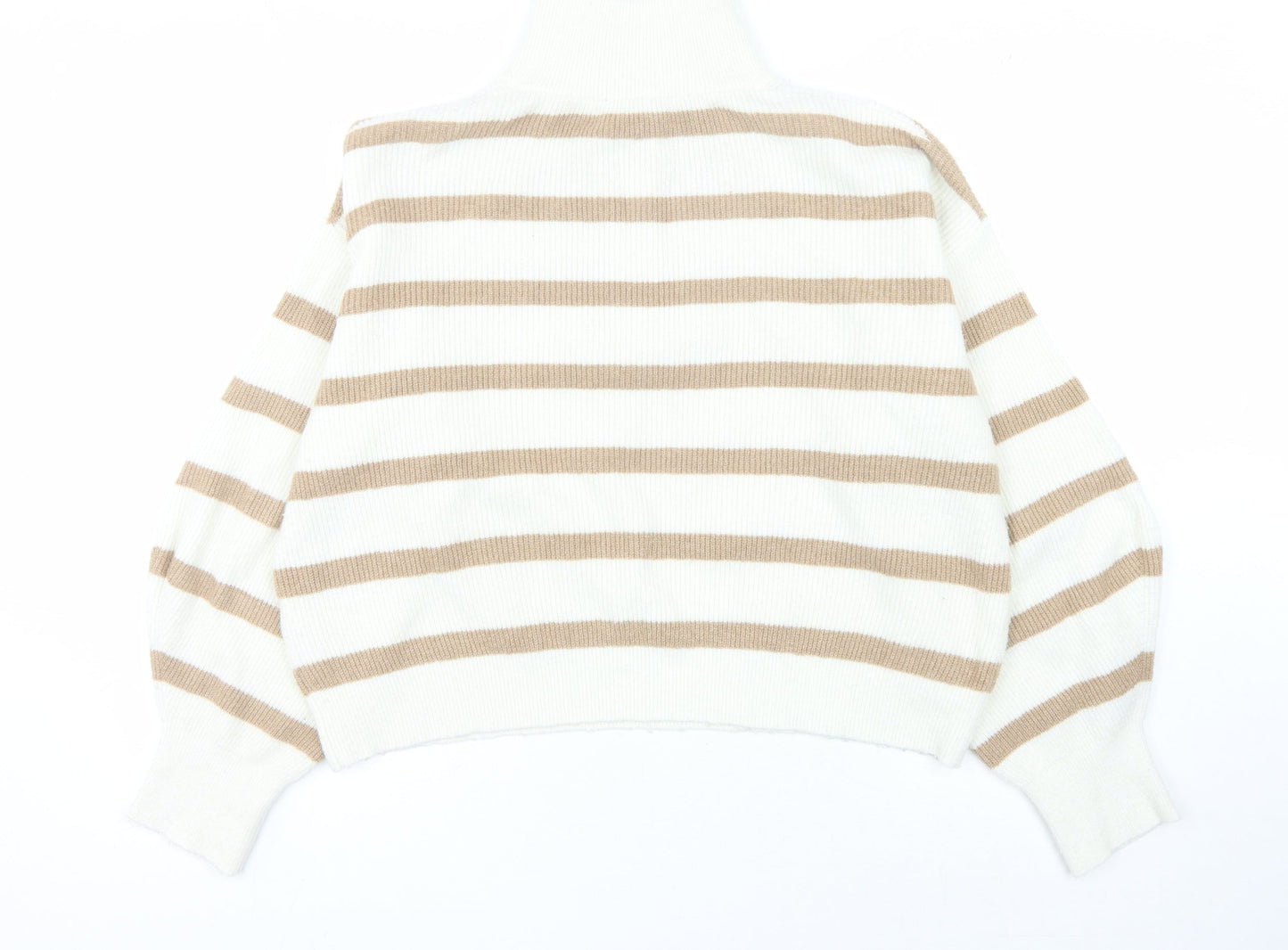 French Connection Women's Striped High Neck Jumper M
