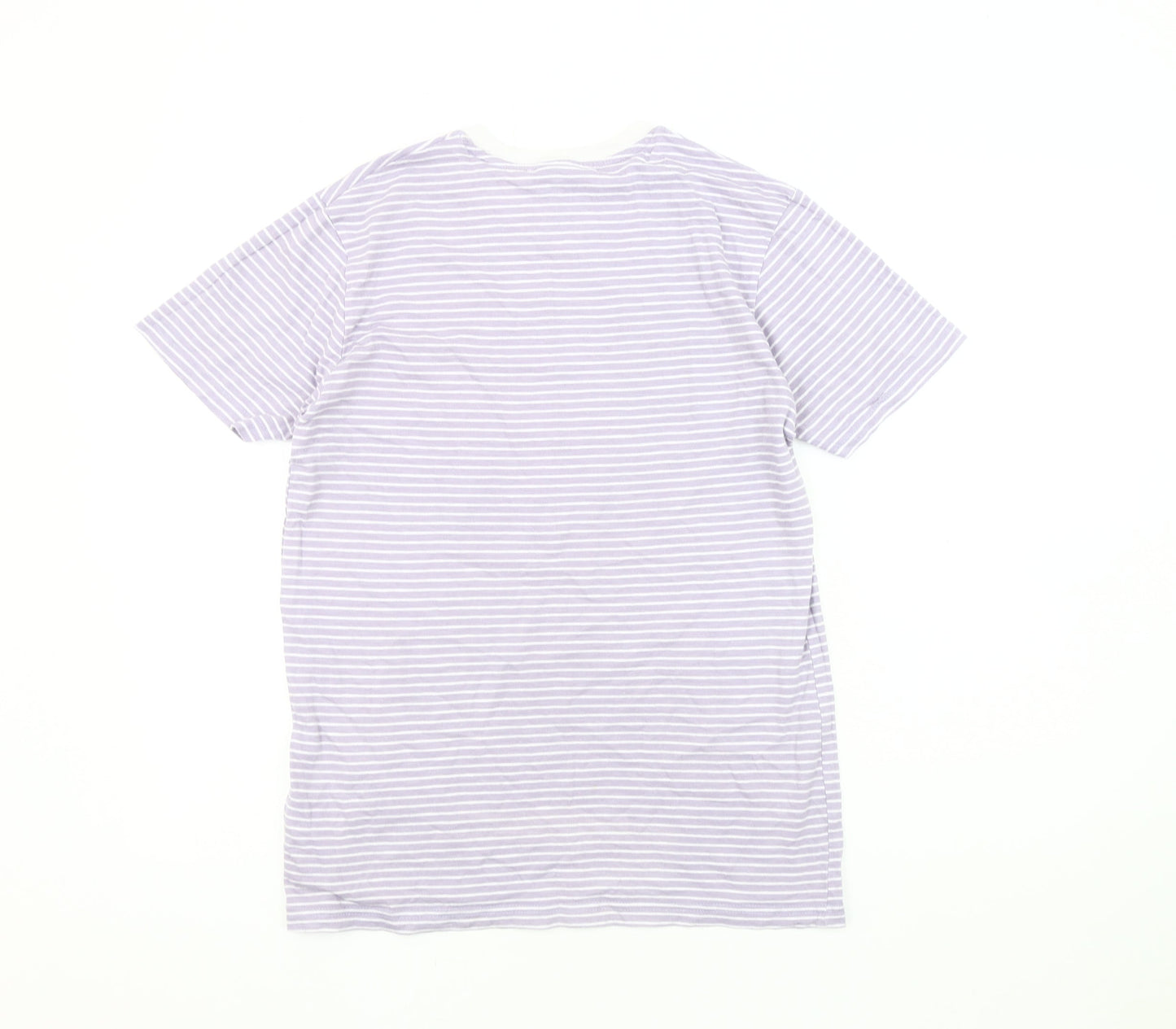 Jack & Jones Men's Grey Striped Crew Neck T-Shirt M