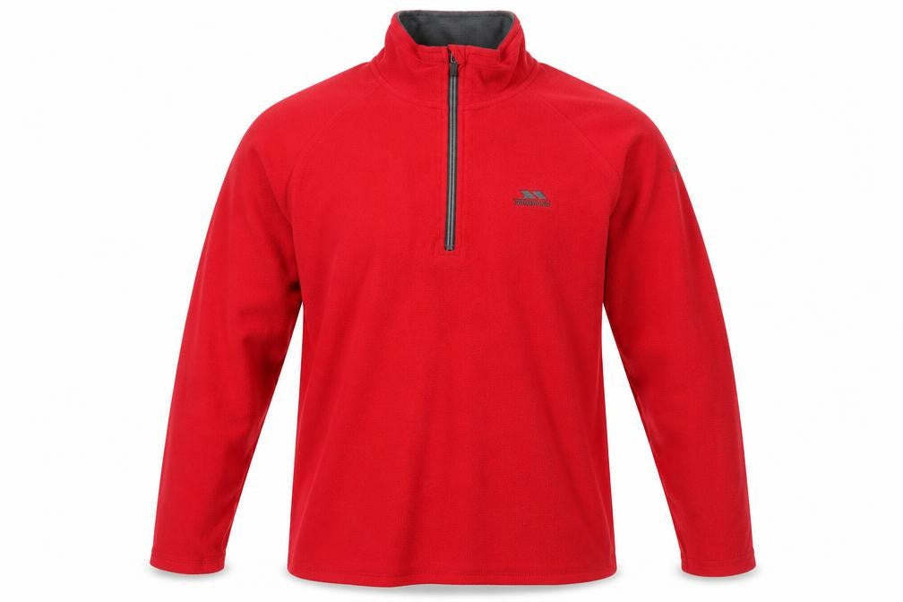 Trespass Mens Red Fleece Pullover Sweatshirt L