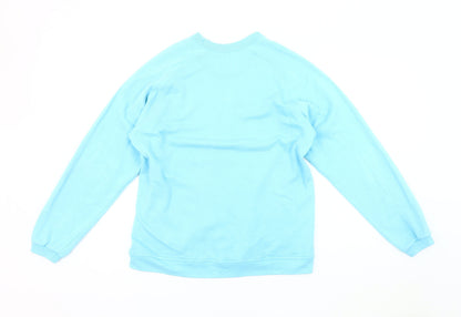 Champion Men's Blue Pullover Sweatshirt, Medium, Logo