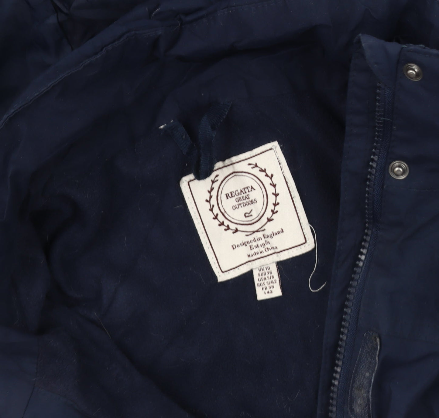 Regatta Women's Blue Hooded Parka Jacket Size 10