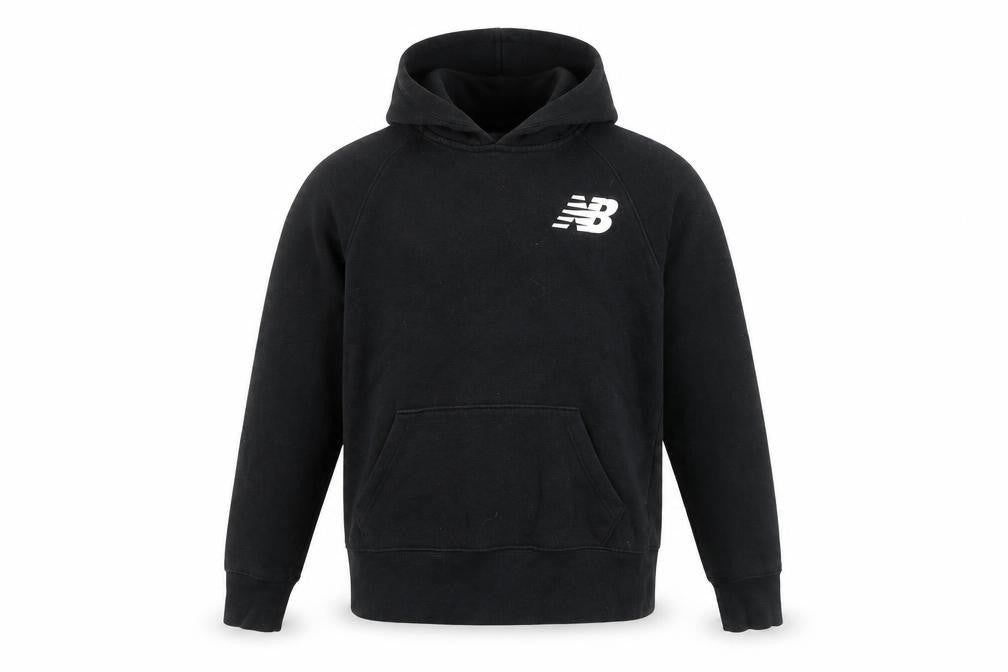 New Balance Men's XS Black Pullover Logo Hoodie