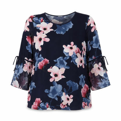 Stock Shop Women's Floral Tunic Blouse - Medium