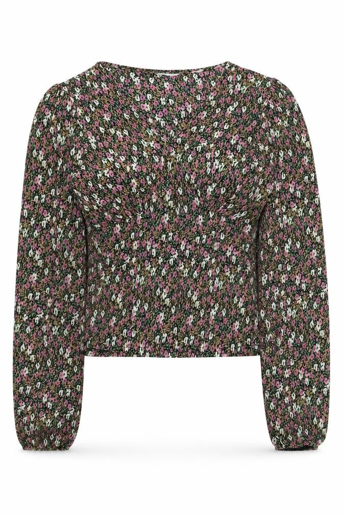 MNG Women's Multicoloured Floral Top, Size 12, Long Sleeve