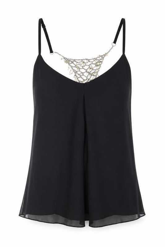 Front view of Marks & Spencer Black Camisole Blouse, size 12