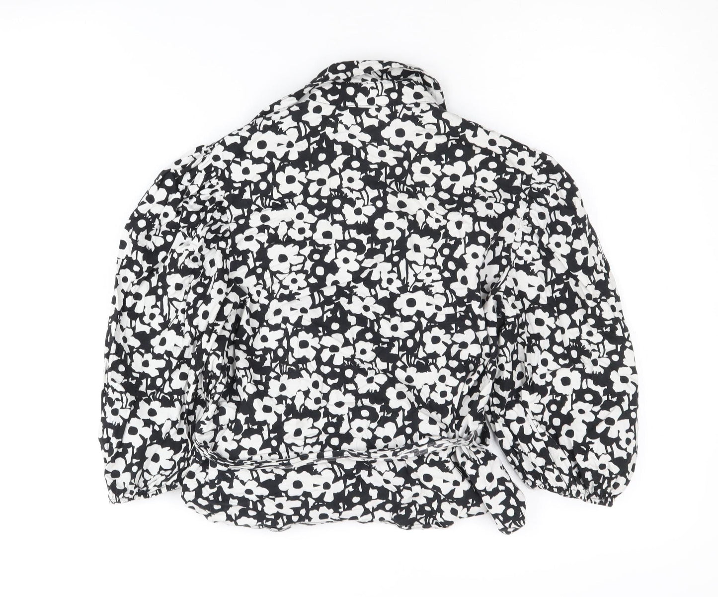 Topshop Women's Floral Wrap Blouse - Size 8