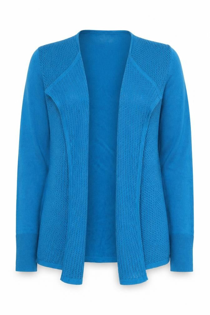 Edina Ronay Women's Blue Open Front Cardigan L