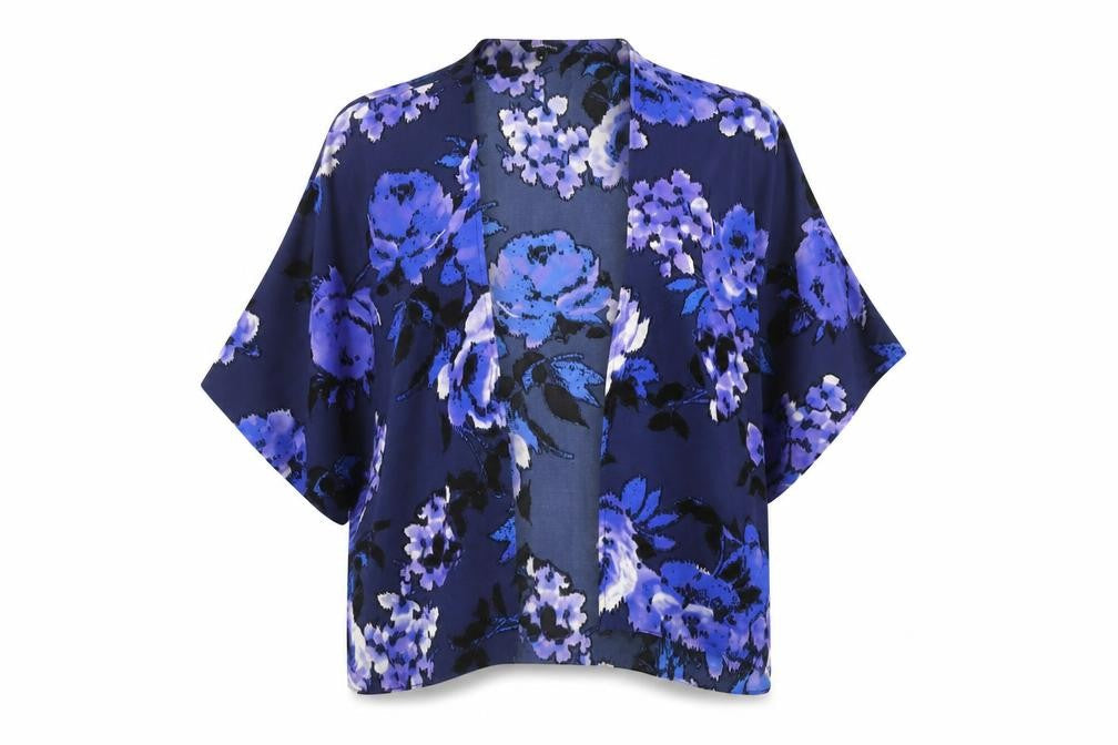 New Look Women's Multicoloured Open Front Kimono Cardigan Size 18