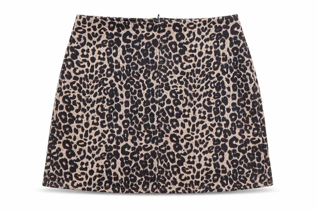 Dorothy Perkins Women's Brown Leopard Pencil Skirt Size 14