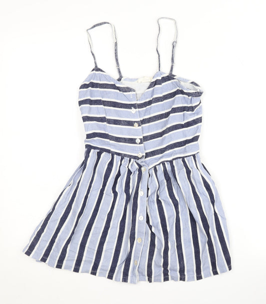 Preloved Earth Angel Blue Striped Camisole Blouse, XS, Women - Front