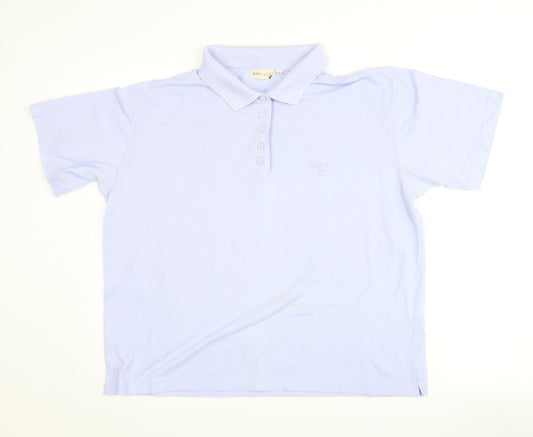 Bonmarché Women's Blue Polo Shirt - Size L