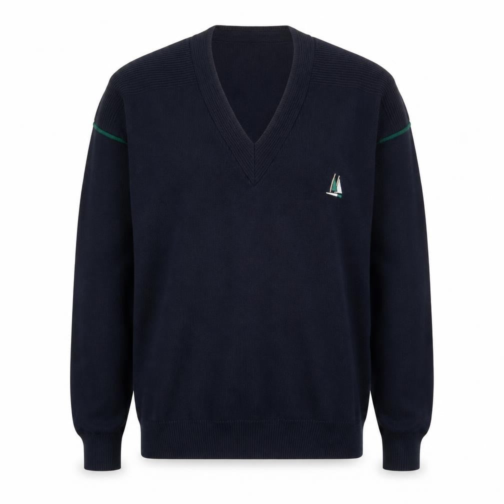St Michael Men's Blue V-Neck Pullover Jumper Size M