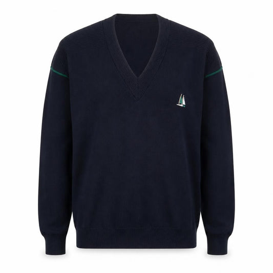St Michael Men's Blue V-Neck Pullover Jumper Size M