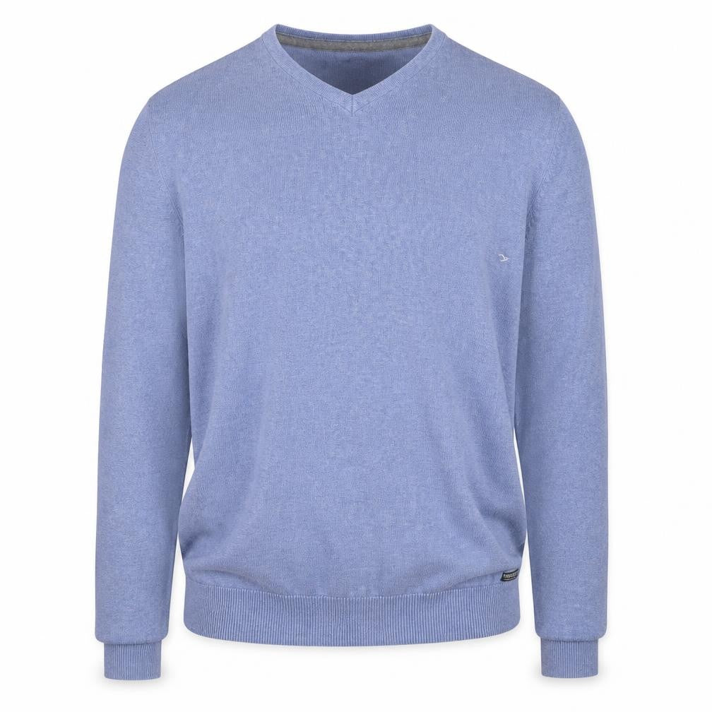 Threadbare Men's Blue V-Neck Pullover Jumper 2XL