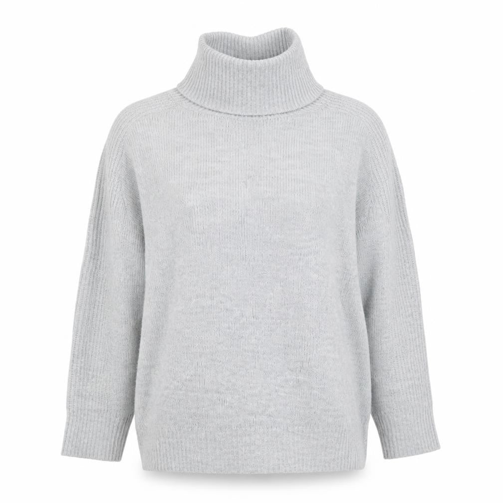 MNG Women's Grey Roll Neck Pullover Jumper Size M