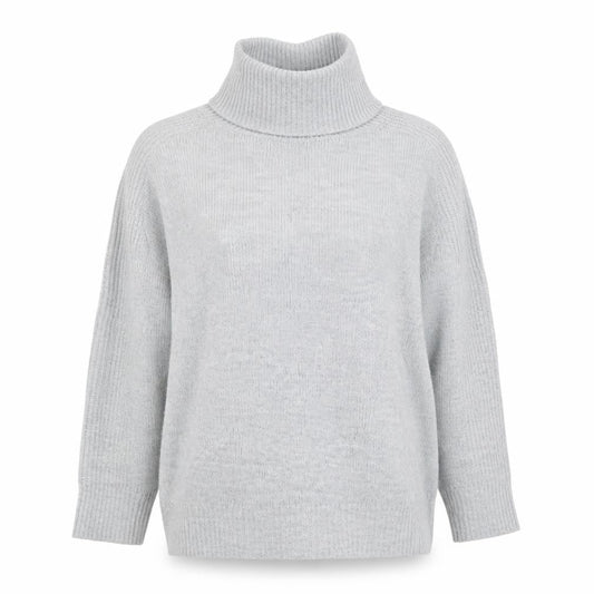 Mango Women's Grey Roll Neck Pullover Jumper Size M