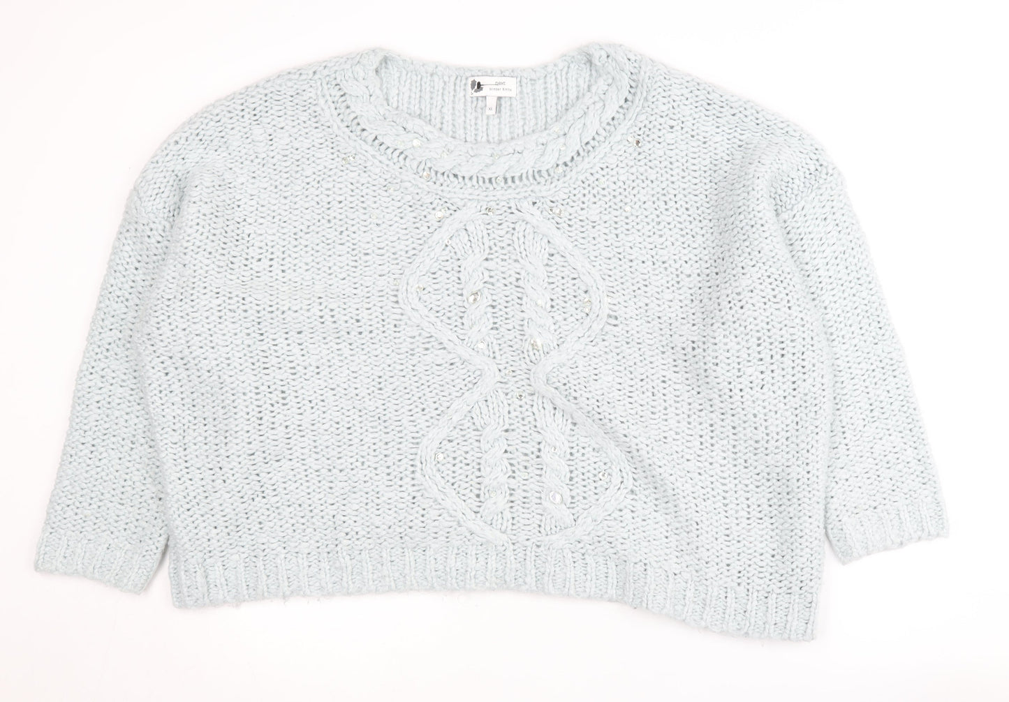 Next Women's Blue Cable-Knit Pullover Jumper XL