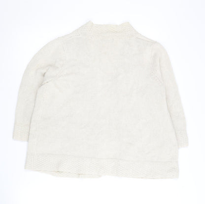 Bonmarché Women's Beige Knit Open Front Cardigan - Medium